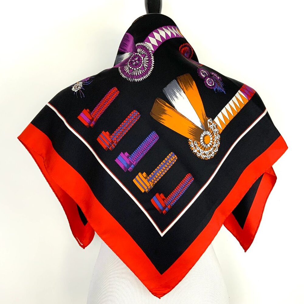 Designer-Inspired Squred Fashion Silk Scarf Y2K 30" - Picture 4 of 16